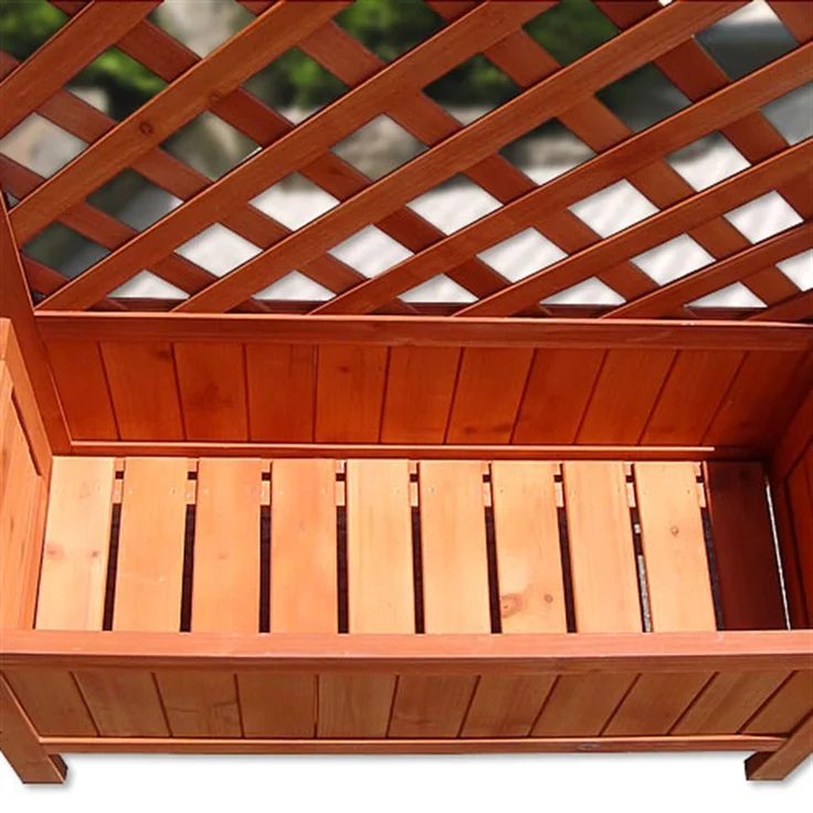 Mucola Blumenkasten Rankgitter Rosengitter Holz – Bild 4