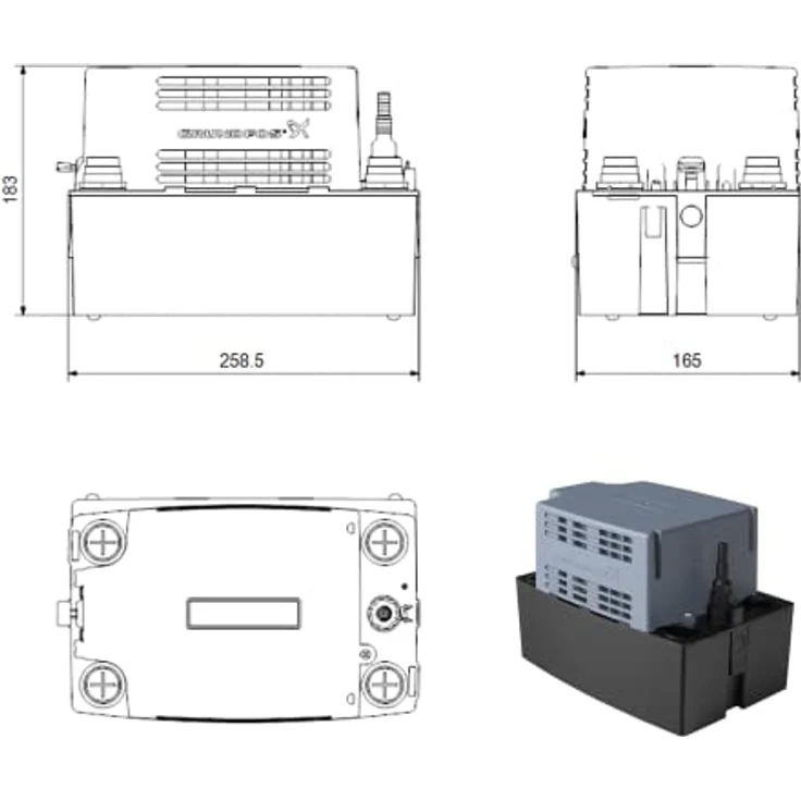 Grundfos condensate drainage pump CONLIFT1 LS – Bild 3
