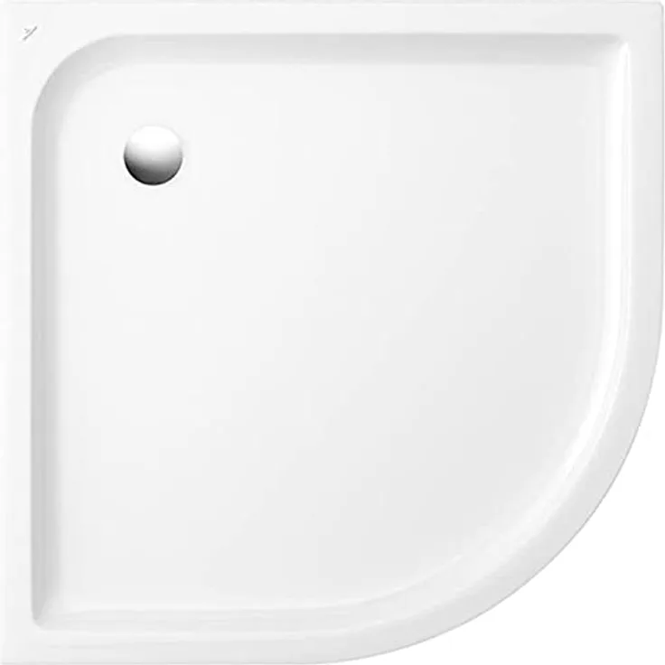 Villeroy & Boch O.Novo Viertelkreis-Duschwanne mit Antislip L:80xB:80xH:6 weiß 6213C301