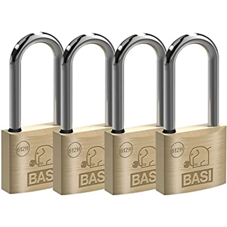 BASI - Vorhangschloss - SET - 4x VHS 612H - Breite 40 mm - Bügelhöhe 40 mm - Gleichschließend Nr. 4006 - Wasserstop - 4x6121-4001-4006