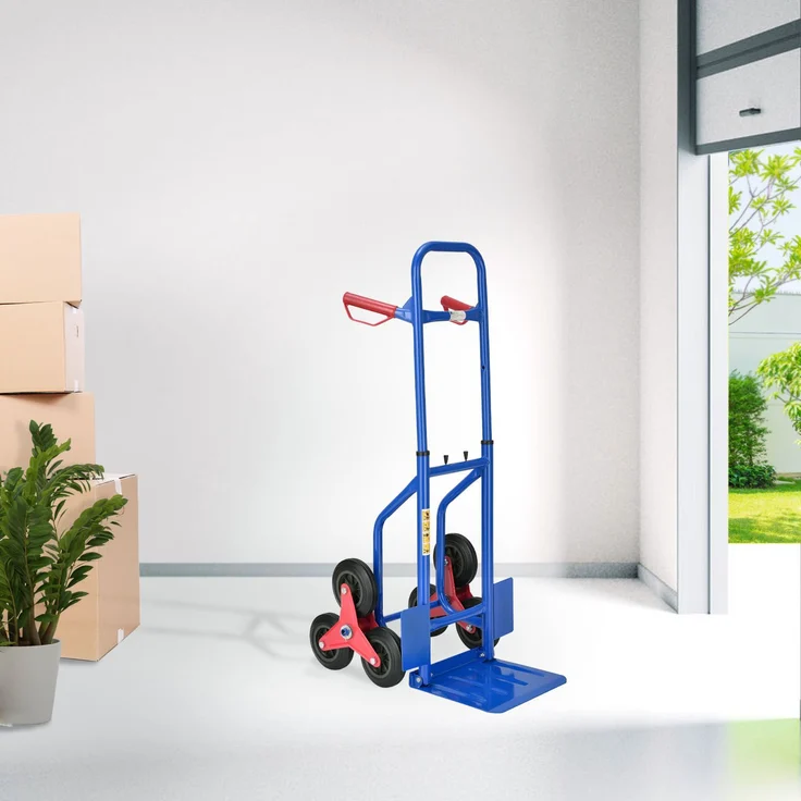 Juskys Treppensackkarre klappbar | 100 kg belastbar | Hartgummireifen | Kunststoff Griffe | Stahl – Bild 2