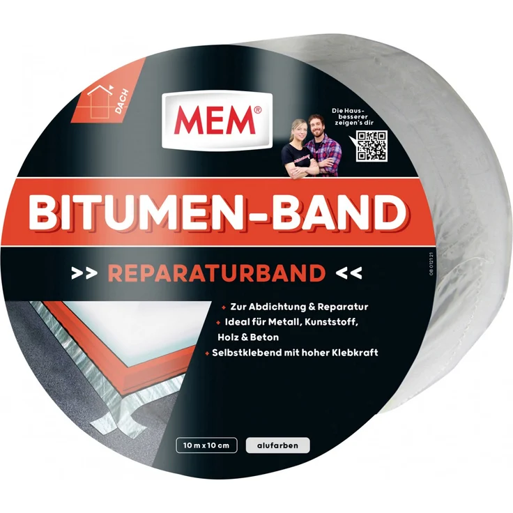 MEM Bitumen-Band 10 m x 10 cm alu – Bild 1