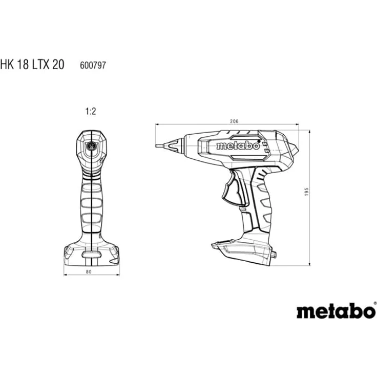 Metabo Akku Heißklebepistole HK 18 V LTX 20 Ø11 mm ohne Akku/Ladegerät Karton – Bild 10