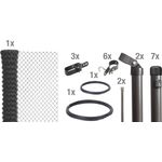 Alberts Maschendrahtzaun als Zaun-Komplettset, zum Einbetonieren | anthrazit-metallic | Höhe 80 cm | Länge 15 m 
(634254)