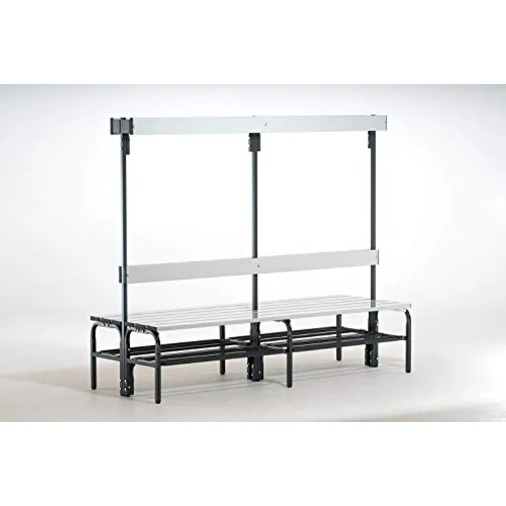 Certeo - Sypro Umkleidebank aus Stahl für Feuchträume - HxT 1600 x 695 mm - L 1500 mm,