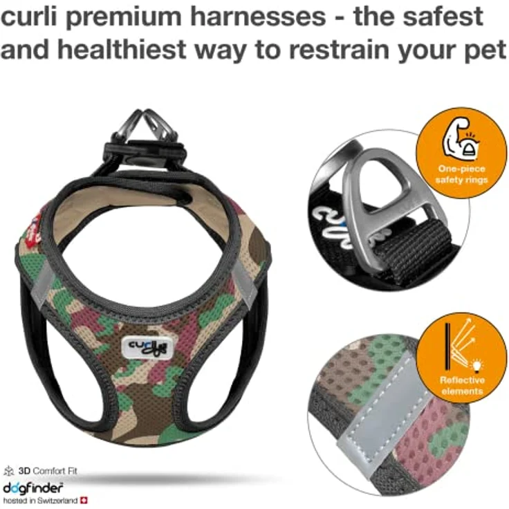 Curli Vest Geschirr Air - Mesh Camo XS – Bild 2