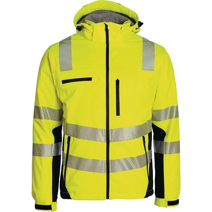 Winter-Warnschutzsoftshel ljacke Gr.XXL gelb-schwarz PREVENT TRENDLINE – Bild 1