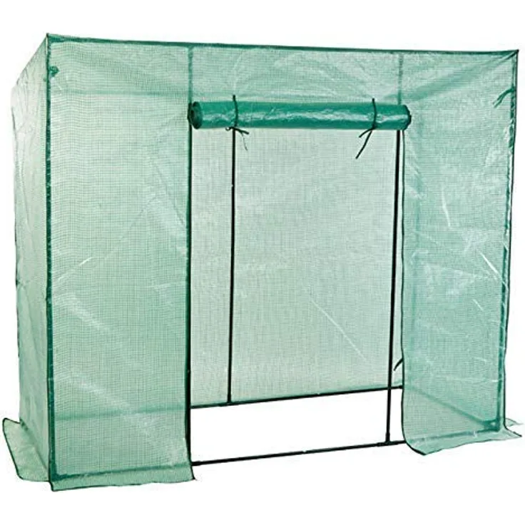 LINDER LEX Gewächshaus Metallrahmen51020844, PE-Gewebefolie, 200 x 77 x 169 cm