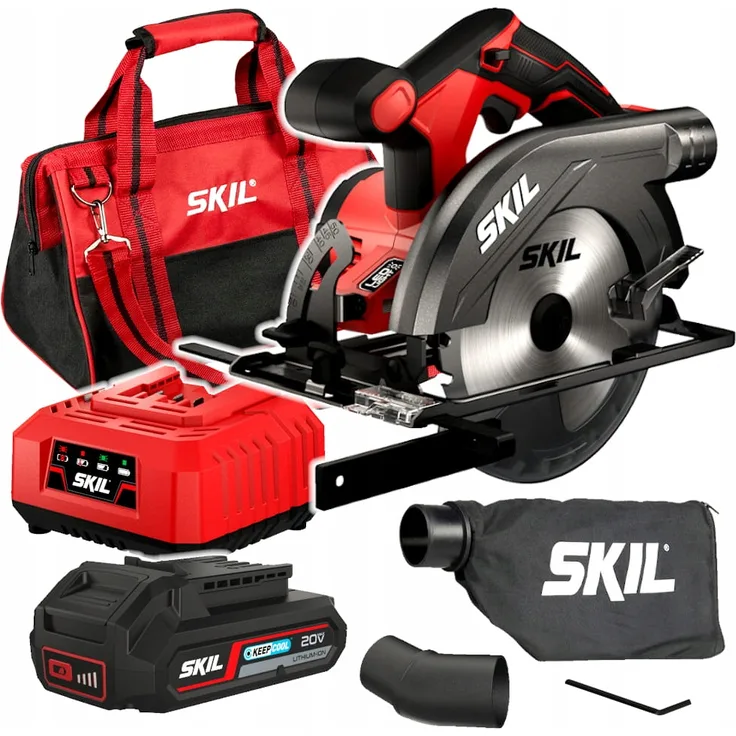 Skil 20V 3520 DC 165mm Akku-Kreissäge (mit Akku, Ladegerät, Tasche)
