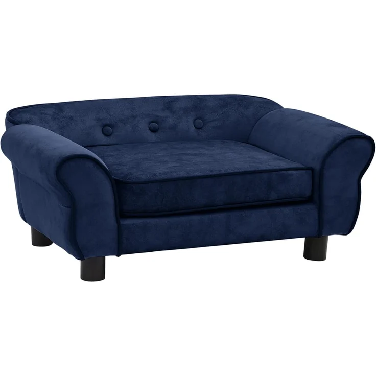 vidaXL Hundesofa Blau 72x45x30 cm Plüsch – Bild 2