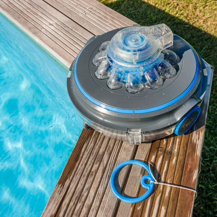 Gre Akku Reinigungsroboter, 4 l Fangkorb 300 min Laufzeit Kartuschenfilter 18,5 cm Höhe Kunststoff 4,7 m³/h Absaugleistung, für Pools bis 50 m² kabellos – Bild 5