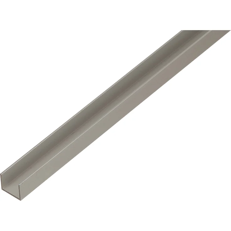Alberts U-Profil | speziell für 16 mm starke Spanplatten | Aluminium, silberfarbig eloxiert | 1000 x 19 x 15 mm 
(485603) – Bild 2