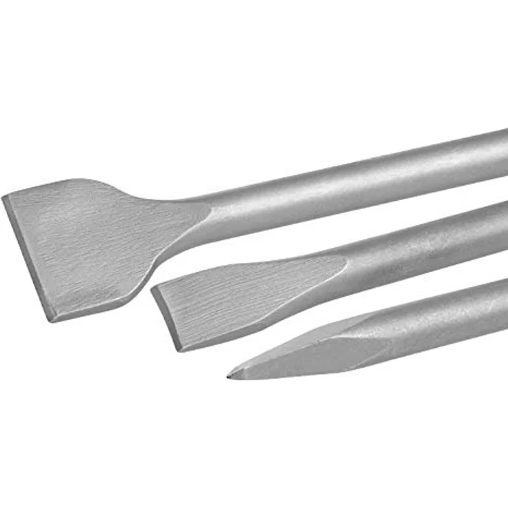 DeWalt Meißel-Set 3-teilig, hochwertiges SDS-plus Meißel Set bestehend aus 1 Spitzmeißel und 2 Flachmeißeln, höchste Werkstoffqualität aus gehärtetem Stahl, Art.-Nr. DT60330-QZ – Bild 1