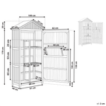 Gartenschrank Akazenolz Edelstahl 4 Fächer Werkzeugschrank Gartenmöbel Terrasse