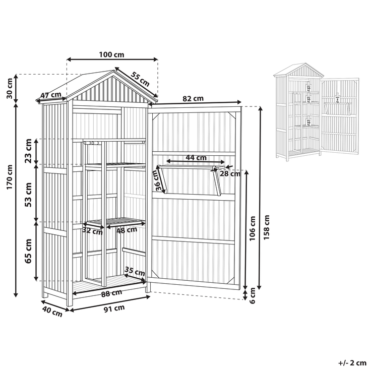 Gartenschrank Akazenolz Edelstahl 4 Fächer Werkzeugschrank Gartenmöbel Terrasse