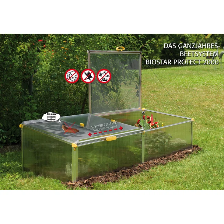 Juwel Frühbeet Bio Protect 2000 mit Schädlings- und Wetterschutz 200x76,5x52 cm – Bild 2