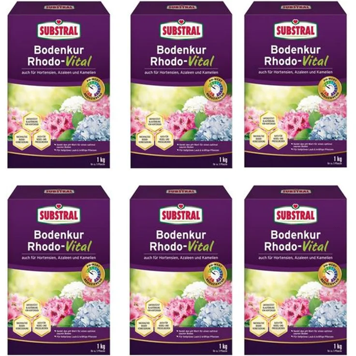 6xSubstral Bodenkur Rhodo-Vital 6 kg