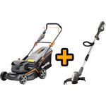 Primaster Akku-Rasenmäher PMARM 4046S 40 Volt, mit Radantrieb, inkl. Akku-Trimmer Primaster PMAT 40