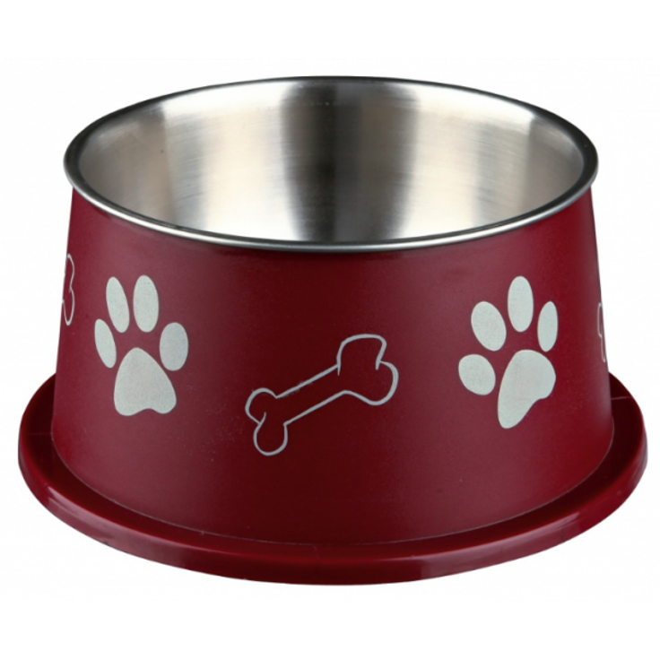 Trixie Langohrnapf, Edelstahl, Kunststoffmantel 0,9 l ø 15 cm