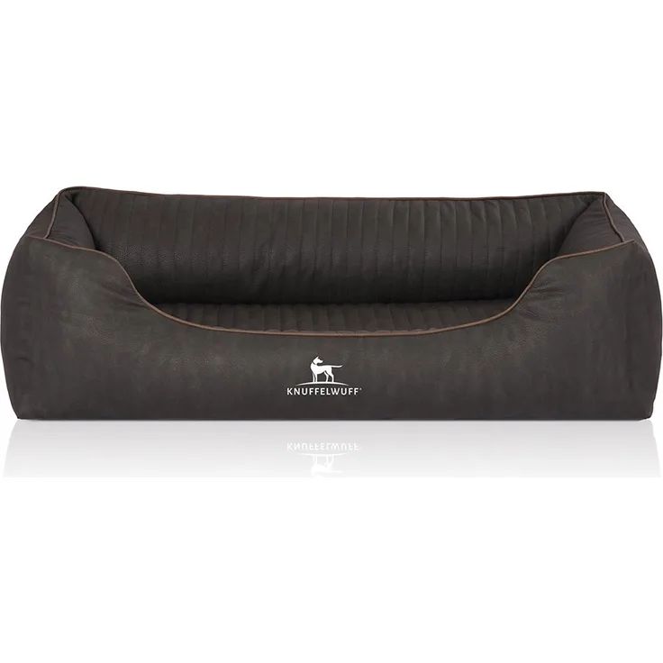Knuffelwuff Hundebett Tampa Schwarz M-L 85x63cm