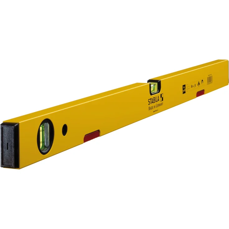 STABILA Magnet-Wasserwaage Type 70 M, 100 cm, leichtes Alu-Profil, starkes Seltenerd-Magnetsystem, 1 Horizontal-Libelle, 1 Vertikal-Libelle, Made in Germany – Bild 1