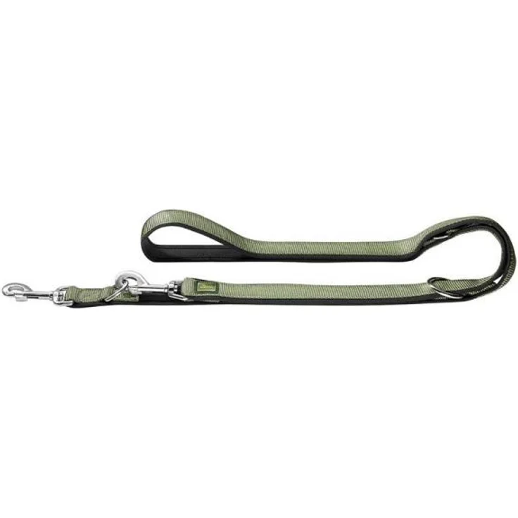 Hunter Hunde-Leine verstellbar Neopren oliv-schwarz 15-200 – Bild 1