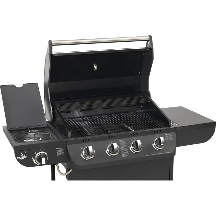 Barbecue El Fuego Gasgrill Columbus mit 4 Brenner 1 Seitenbrenner BBQ für 6-8 Personen Grillfläche 68 x 41 cm 2788 cm² , Piezozündung 2 Seitenablagen – Bild 5