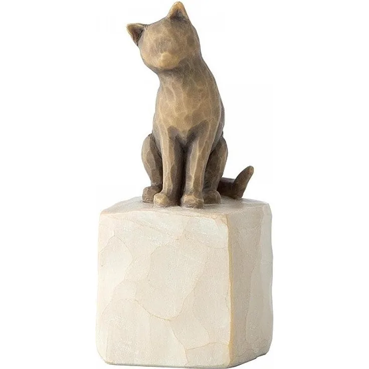 Willow Tree Figur - Love my Cat - Katzenfigur Dunkelbraun