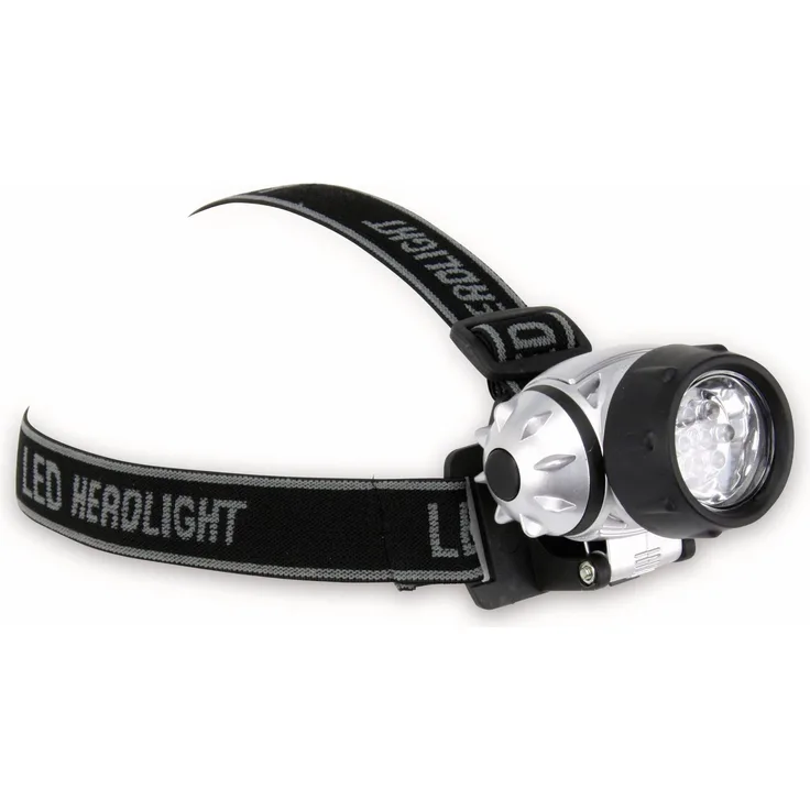 Grundig LED Stirnlampe 7LED 7x5cm silber einstellbar Kopflampe Kopfleuchte Lampe