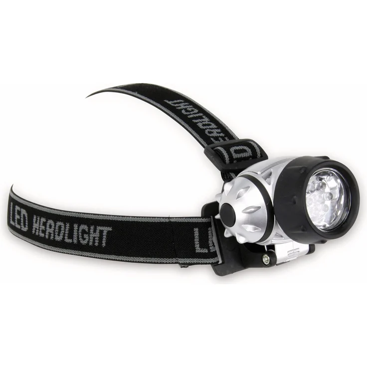 Grundig LED Stirnlampe 7LED 7x5cm silber einstellbar Kopflampe Kopfleuchte Lampe