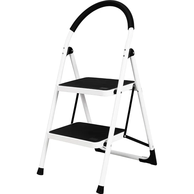 Craftfull Klapptritt CF-130A Trittleiter Aluminium Leiter Haushaltsleiter weiß (2 Stufen) - Preisvergleich