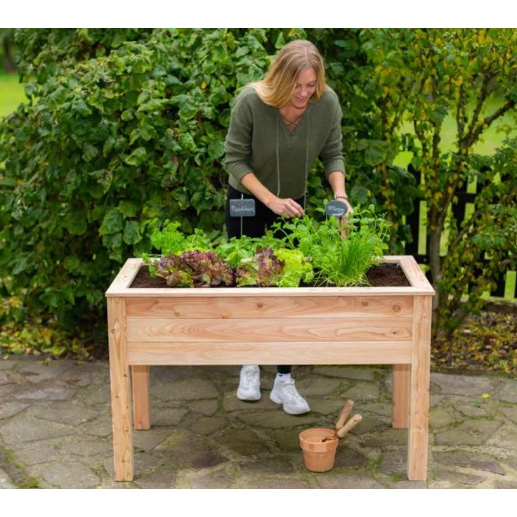 Westmann Holz Hochbeet Stelzenhochbeet natur 120x65x75 cm – Bild 2