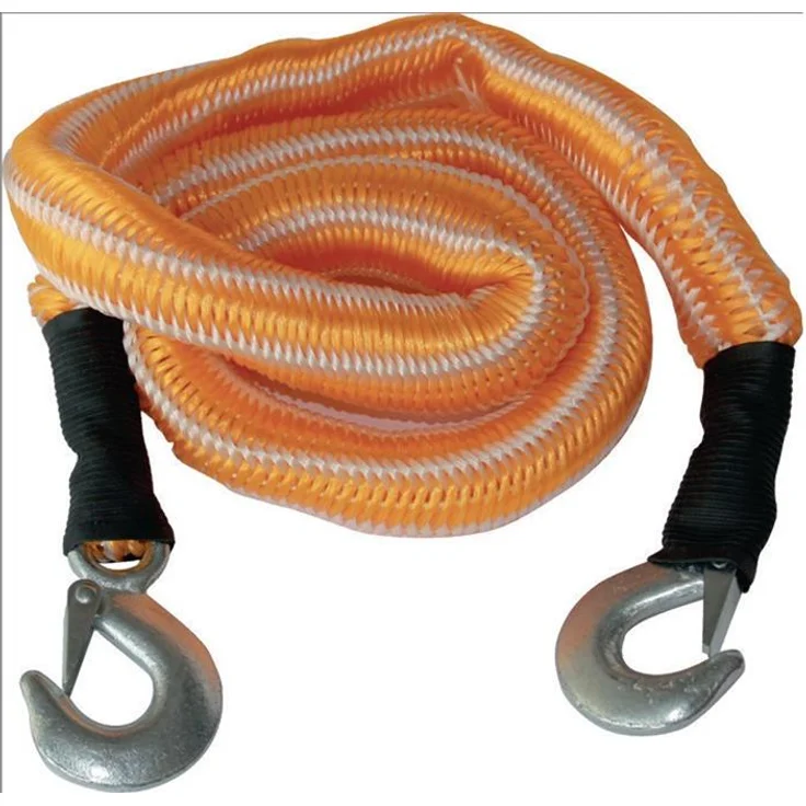 Auto-Abschleppseil Super Stretch 2800kg PP Haken/Haken L.400cm D.20mm – Bild 1