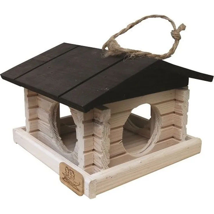 Vogelhaus Sweden Style schwarz braun, 31,5x28,5x19 cm