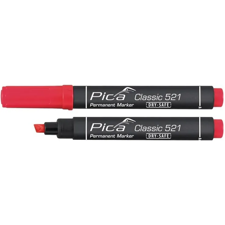 Pica-Marker Permanentmarker Classic rot Strich-B.2-6mm Keilspitze PICA VE: 10