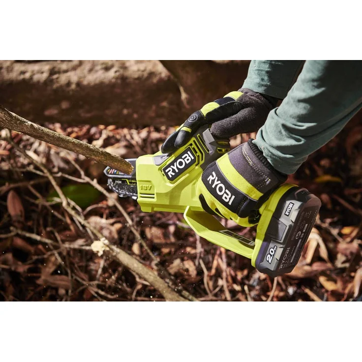 Ryobi Akku-Kettensäge RY18PSX10A-120 18V 2Ah, Akku-Säge, Einhand-Kettensäge 10cm, Brushless Motor, ONE+ – Bild 5