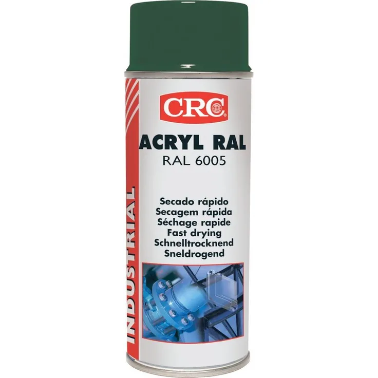 CRC Acrylfarbe, RAL 6005 Moosgrün, 400 ml, Spraydose (Acryl RAL)