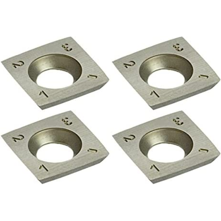 4 Hartmetall-Wendemesser (als Ersatz) für die Metabo Lackfräse LF 724 S