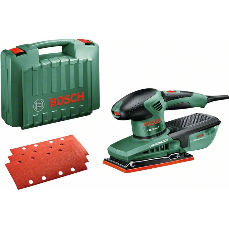 Bosch Schleifmaschine PSS 250 AE (250 Watt, Schwingkreis 2 mm, Schleiffläche 167 cm2, im Koffer) – Bild 1