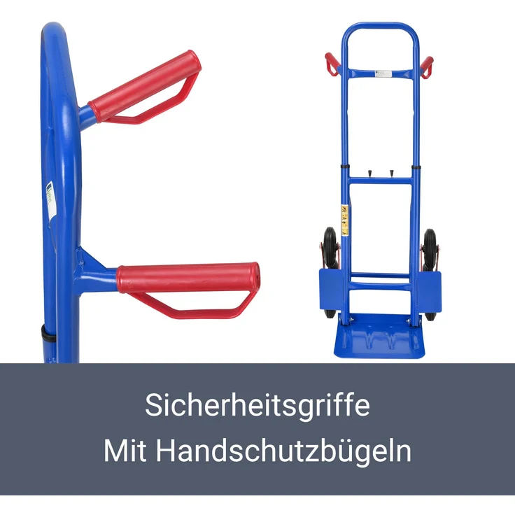 Juskys Treppensackkarre klappbar | 100 kg belastbar | Hartgummireifen | Kunststoff Griffe | Stahl – Bild 6