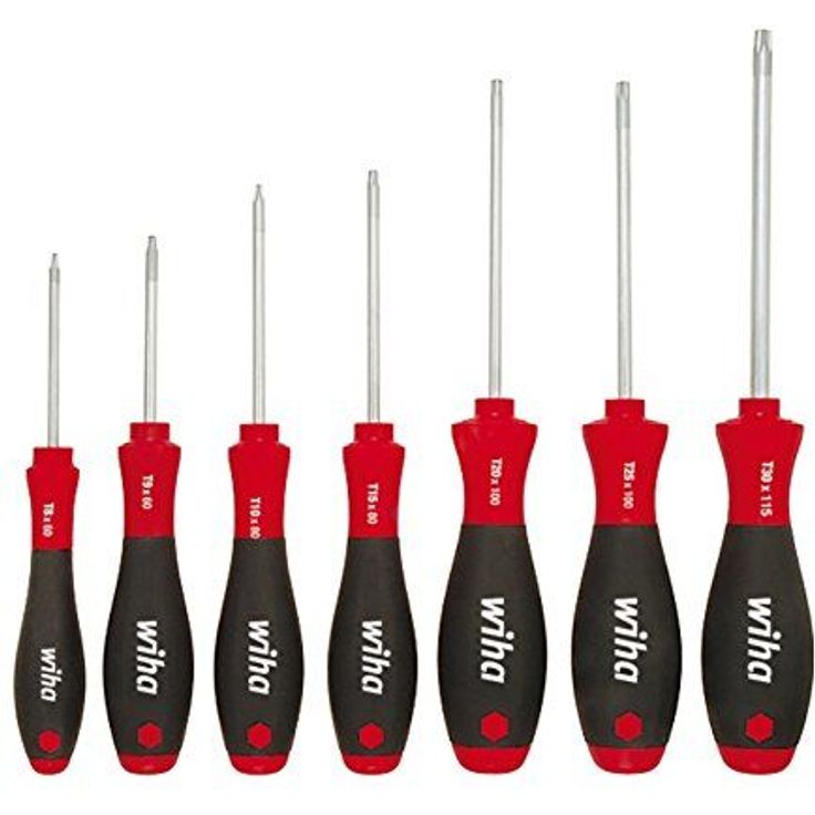 Wiha Schraubendreher Set SoftFinish® (01299) 7 tlg. I Schraubenzieher Satz für Alltag, Handwerk, Industrie I Schraubwerkzeug TORX