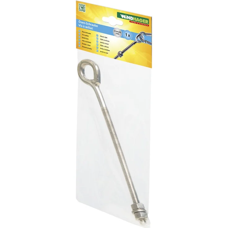 Windhager Ösen-Schraube, 10 cm, Edelstahl – Bild 2