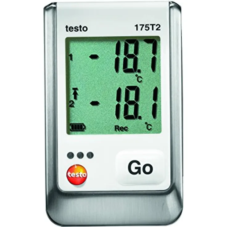 TESTO 175 T2 Temperatur-Datenlogger, Messschreiber, 1 Mio Messwerte, -35 bis +55 °C intern -40 bis + (0572 1752)