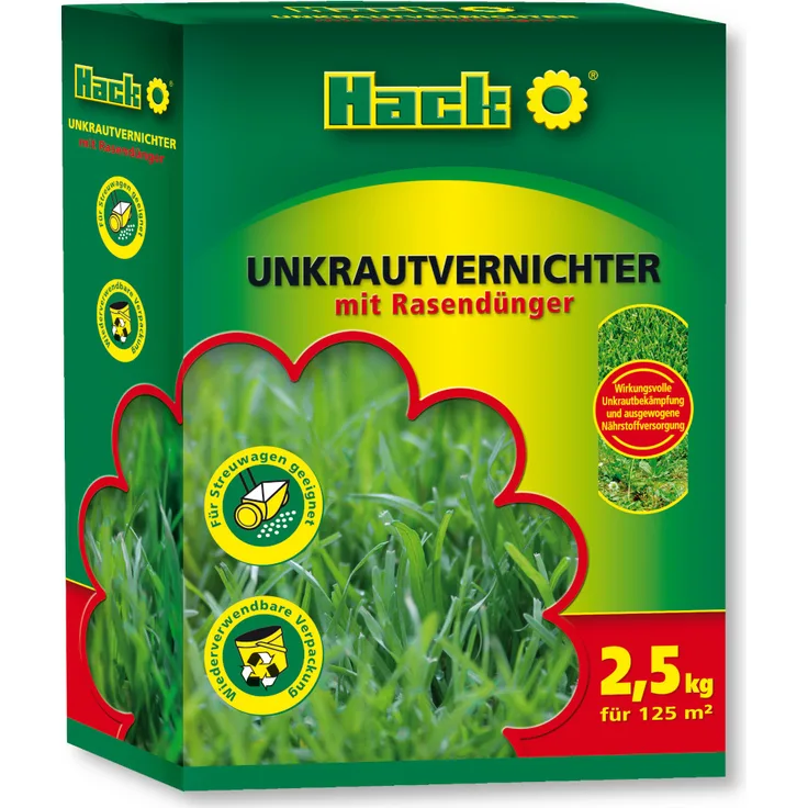 HACK Unkrautvernichter mit Rasendünger, 2,5 kg