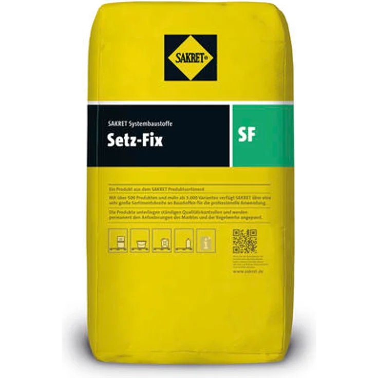 SAKRET Setz-Fix SF - Schnellbeton Fertiggemisch für schnelle Montage 25 kg – Bild 1