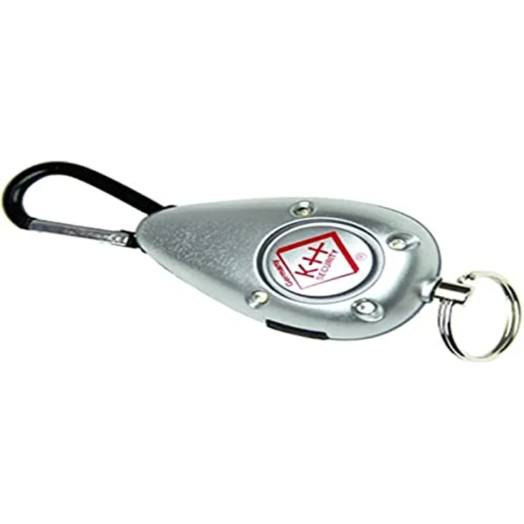Kh-security Taschenalarm Silber mit LED 100190