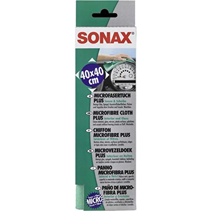 SONAX 04165000 Microfasertuch PLUS Innen + Scheibe 39 g