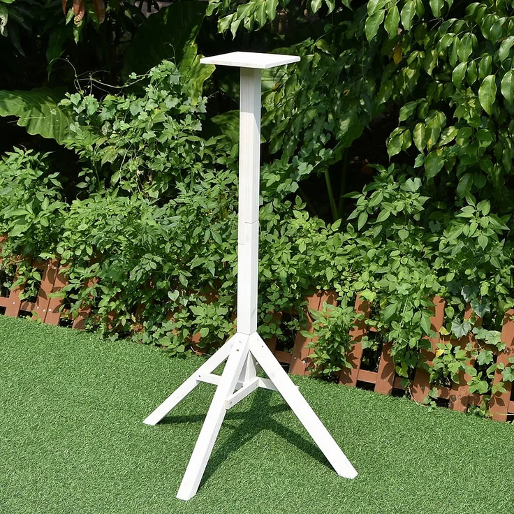 Mucola Vogelhausständer Weiß 1,05m Holz – Bild 2