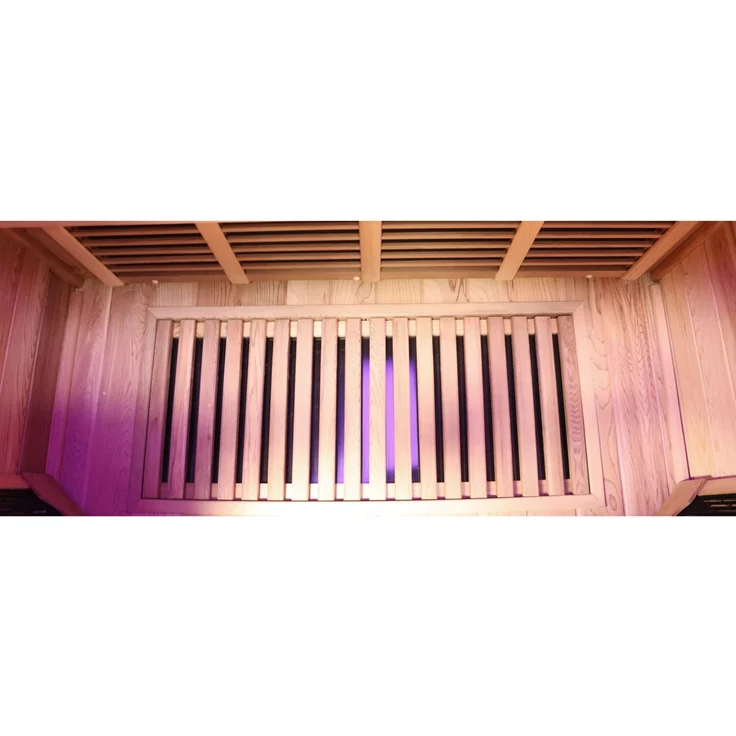 Dewello Infrarotkabine Infrarotsauna TORONTO 127cm x 106cm inkl. Vollspektrumstrahler, Bodenstrahler – Bild 5