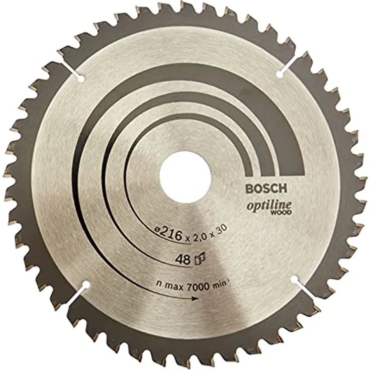 Bosch Professional Kreissägeblatt Optiline Wood (für Holz, 216 x 30 x 2 mm, 48 Zähne, Zubehör Kreissäge)